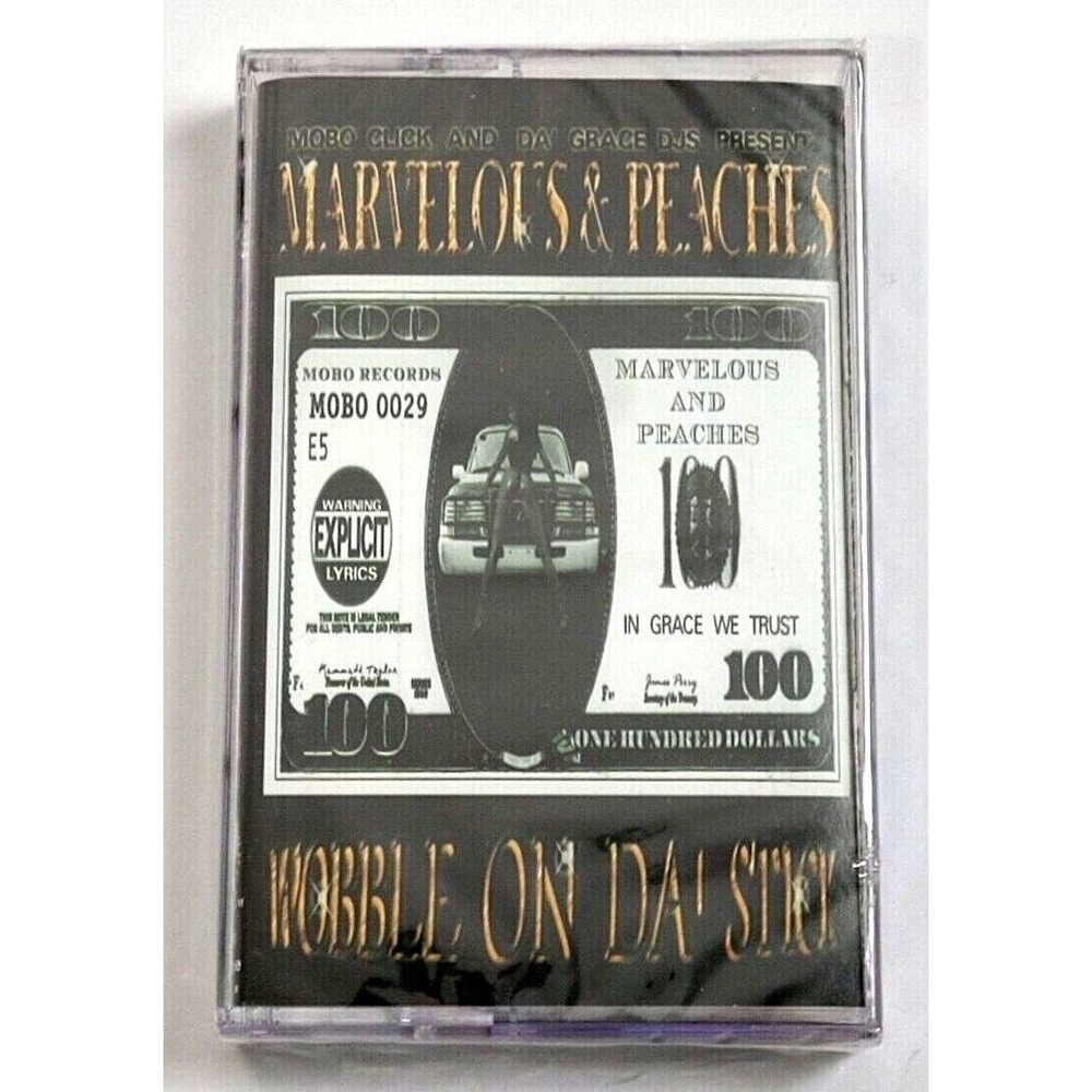 MARVELOUS & PEACHES - WOBBLE ON DA STICK (1997) - HIP HOP CASSETTE‎ - SEALED!